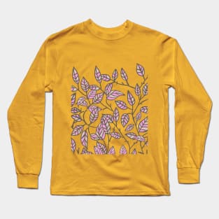 Art Nouveau Leaf Pattern Long Sleeve T-Shirt